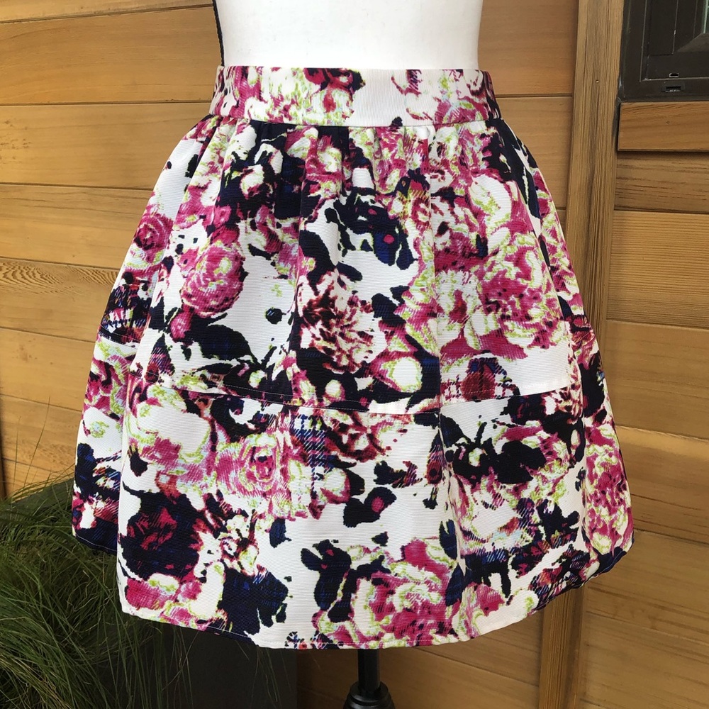 Express Floral Skirt Pink/Blue/White Size 0